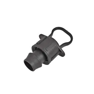 black 16mm drip tape end plug with pull handle